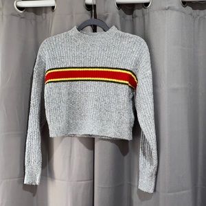 Grey striped sweater